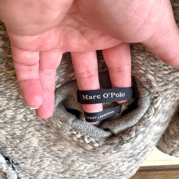 Marc O Polo 100% Virgin Lambswool Chunky Cardigan with Front Pockets size L - Picture 3 of 5